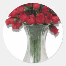 RedRosesVase072310 Stickers