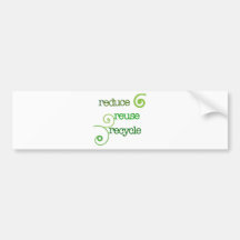 Reduce Reuse Recycle Bumper Sticker