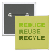 Reduce Reuse Recycle Pins