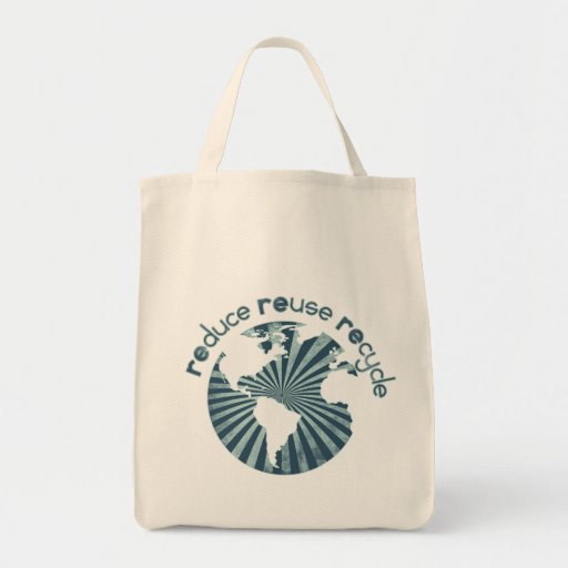 Reduce Reuse Recycle Planet Earth's Resources Tote Bags