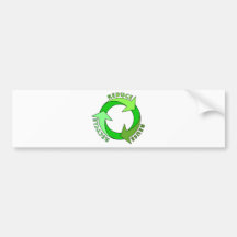 Reduce Reuse Recycle products! Bumper Sticker