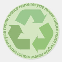 Reduce Reuse Recycle Renew Stickers