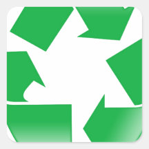 Reduce Reuse Recycle Square Stickers