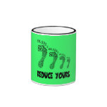 Reduce your carbon footprint coffee mug