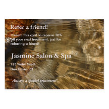 Referral Card with rushing water Business Card Template