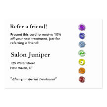 Referral Card with seven chakras Business Card Templates