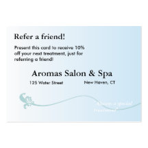 Referral Card with shaded blue background Business Card Templates