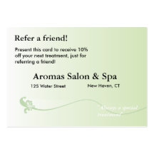 Referral Card with shaded green background Business Card Template