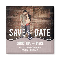 Refined Elegance Save The Date Magnet - Pink