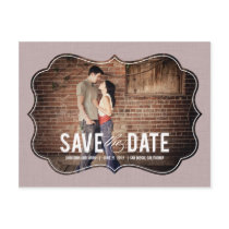 Refined Elegance Save The Date Postcard - Pink