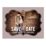Refined Elegance Save The Date Postcard - Pink