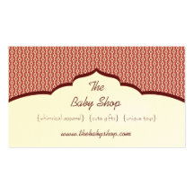 Refined Glam Business Card, Crimson
