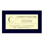 refined navy business card template