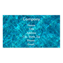 Reflections in Pool Water Business Card Template