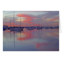 Reflective Sunrise on the Bay Note Card