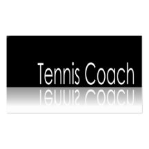 Reflective Text - Tennis Coach - Business Card