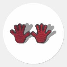 ReflectiveHands062710shadows Round Stickers
