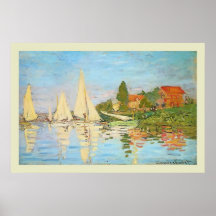 Regatta at Argenteuil by Claude Monet Poster