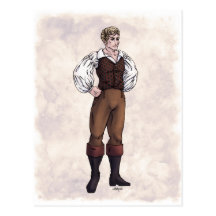 Regency Fashion - Gentleman #5 - Colour Postcard