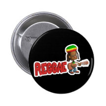 reggae music design pinback buttons