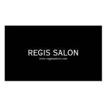 REGIS SALON, www.regissalons.com Business Card Template