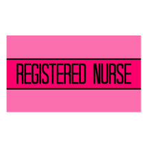 Registered Nurse Baby and Hot Pink Business Card