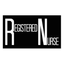 Registered Nurse Black Simple Business Card