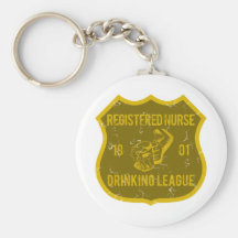 Registered Nurse Drinking League Key Chain