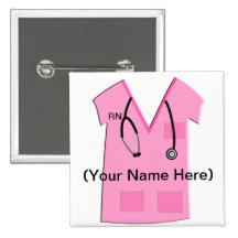 Registered Nurse Name Badge Button