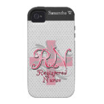 Registered Nurse, Pink Cross Swirls iPhone 4/4S Covers