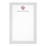 Registered Nurse, Pink Cross Swirls Stationery Paper