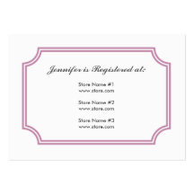Registry Card with Lotus Square Pattern Business Card Template