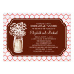 Rehearsal Dinner Honeycomb Mason Jar Wildflowers invitations