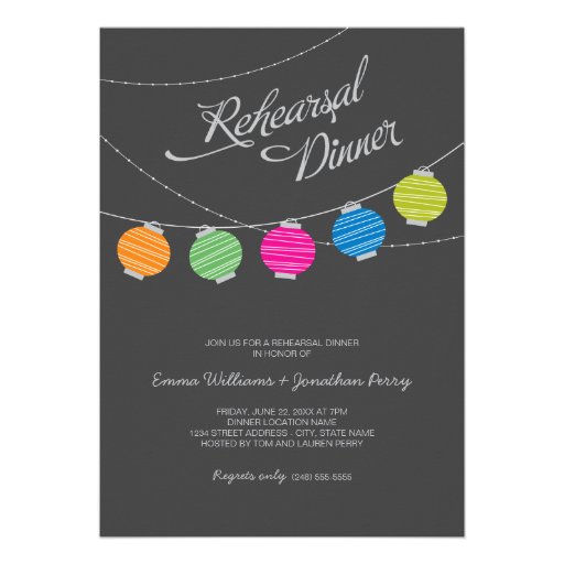 Rehearsal Dinner Invitation | Paper Lanterns