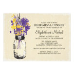 Rehearsal Dinner Mason Jar Wildflowers invitations