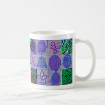 Reiki Healing Signs 12 Havenly blue Mugs