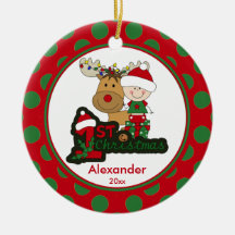 Reindeer Baby's First Christmas Ornament