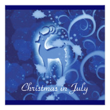 Reindeer Christmas July winter wonderland Personalised Announcement