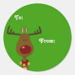 Reindeer Gift Tags Sticker