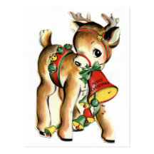 Reindeer Post Card