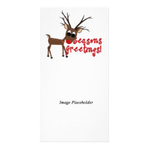 Reindeer Season's Greetings Photocard Photo Cards