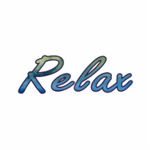 Relax cloud green blue outlined photo cut outs