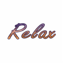 Relax cloud purple orange outlined cut outs