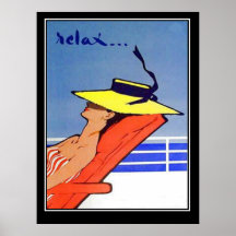 Relax Travel Vintage poster