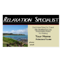 Relaxation Specialist Business Card Templates
