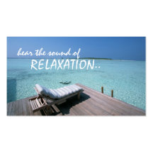 relaxation travel business card