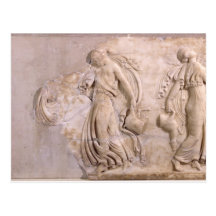 Relief depicting maenads dancing, from Tunisia Postcards