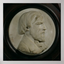 Relief medallion of Frederic Ozanam Poster