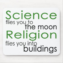 Religion and Science Atheist Mousepad