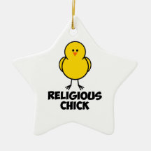 Religious Chick Christmas Ornament